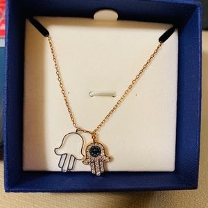 ❌SOLD❌Swarovski Hamsa Rose Gold Necklace